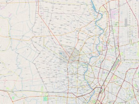 Photo for Nonthaburi, province of Thailand. Open Street Map - Royalty Free Image