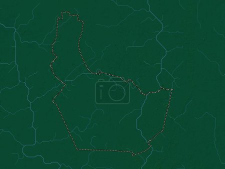 Photo for Nonthaburi, province of Thailand. Colored elevation map with lakes and rivers - Royalty Free Image