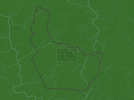 Photo for Nonthaburi, province of Thailand. Elevation map colored in wiki style with lakes and rivers - Royalty Free Image