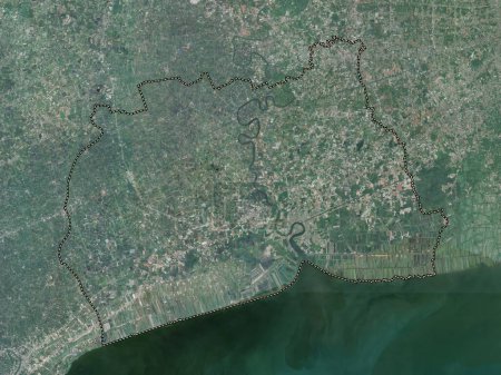 Photo for Samut Sakhon, province of Thailand. High resolution satellite map - Royalty Free Image