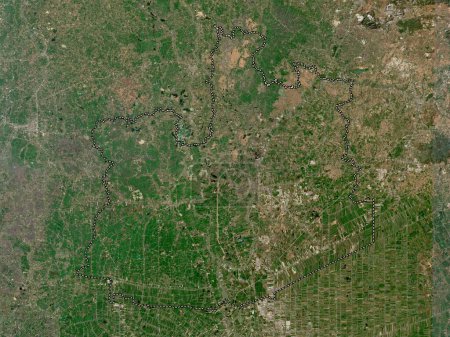 Photo for Phra Nakhon Si Ayutthaya, province of Thailand. Low resolution satellite map - Royalty Free Image