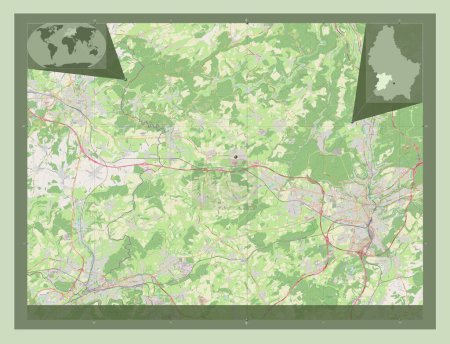 Photo for Canton Capellen, canton of Luxembourg. Open Street Map. Corner auxiliary location maps - Royalty Free Image