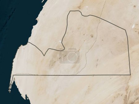 Photo for Aousserd, province of Western Sahara. Low resolution satellite map - Royalty Free Image