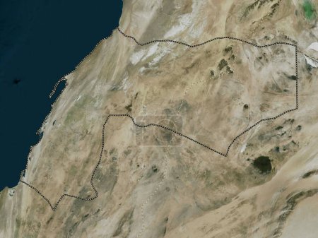 Téléchargez les photos : Dakhla-Oued Ed-Dahab, province du Sahara Occidental. Carte satellite haute résolution - en image libre de droit