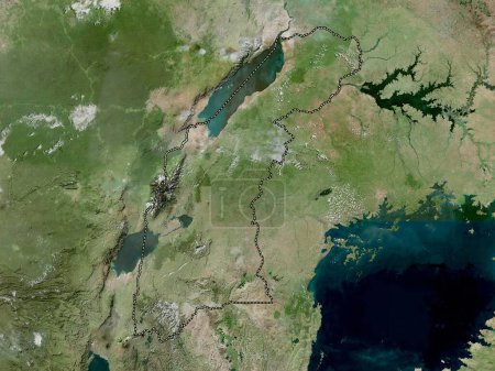 Photo for Western, region of Uganda. High resolution satellite map - Royalty Free Image