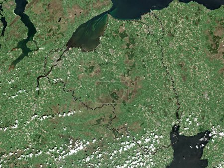 Foto de Londonderry, región de Irlanda del Norte. Mapa de satélite de alta resolución - Imagen libre de derechos