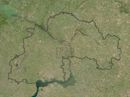 Téléchargez les photos : Dnipropetrov'k, région de l'Ukraine. Carte satellite basse résolution - en image libre de droit