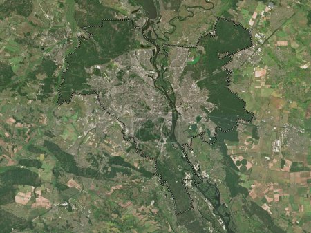 Téléchargez les photos : Kiev, ville indépendante de l'Ukraine. Carte satellite basse résolution - en image libre de droit