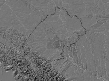 Téléchargez les photos : L'viv, région de l'Ukraine. Carte d'altitude de Bilevel avec lacs et rivières - en image libre de droit