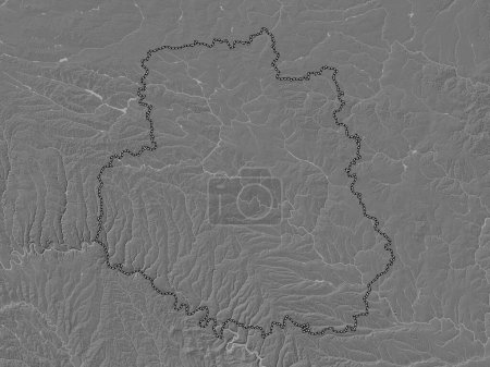 Photo for Vinnytsya, region of Ukraine. Bilevel elevation map with lakes and rivers - Royalty Free Image