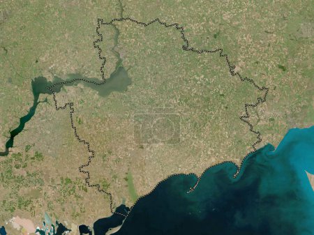 Photo for Zaporizhzhya, region of Ukraine. Low resolution satellite map - Royalty Free Image