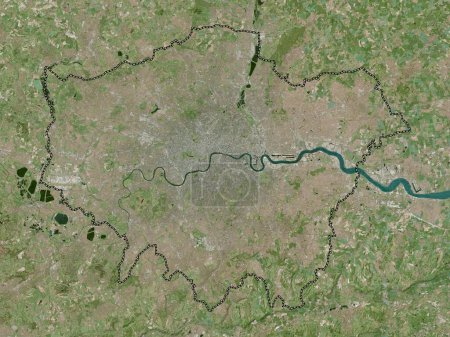 Téléchargez les photos : Londres, région du Royaume-Uni. Carte satellite haute résolution - en image libre de droit