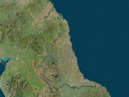 Foto de Noreste, región del Reino Unido. Mapa satelital de baja resolución - Imagen libre de derechos