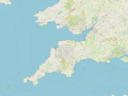 Photo for South West, region of United Kingdom. Open Street Map - Royalty Free Image