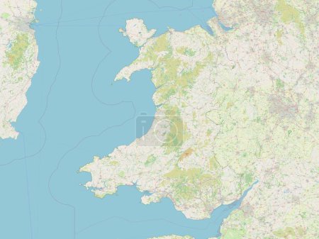 Foto de Gales, región del Reino Unido. Mapa de calle abierto - Imagen libre de derechos