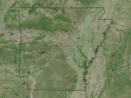 Téléchargez les photos : Arkansas, État des États-Unis d'Amérique. Carte satellite haute résolution - en image libre de droit