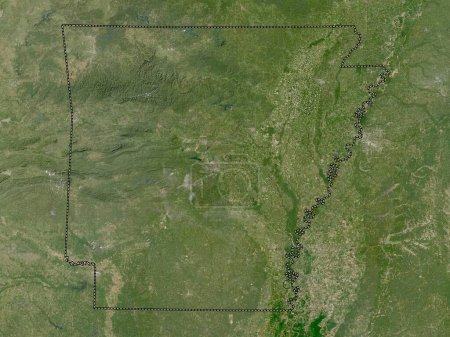 Photo for Arkansas, state of United States of America. Low resolution satellite map - Royalty Free Image