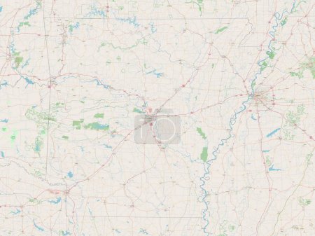 Photo for Arkansas, state of United States of America. Open Street Map - Royalty Free Image