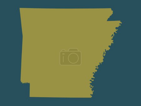 Photo for Arkansas, state of United States of America. Solid color shape - Royalty Free Image