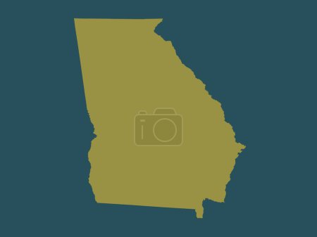 Téléchargez les photos : Géorgie, État des États-Unis d'Amérique. Forme couleur unie - en image libre de droit