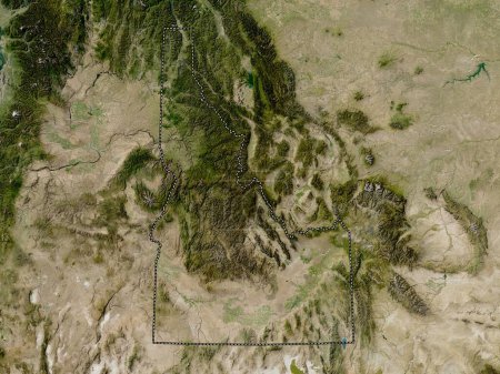 Photo for Idaho, state of United States of America. Low resolution satellite map - Royalty Free Image