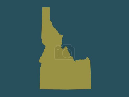Téléchargez les photos : Idaho, État des États-Unis d'Amérique. Forme couleur unie - en image libre de droit