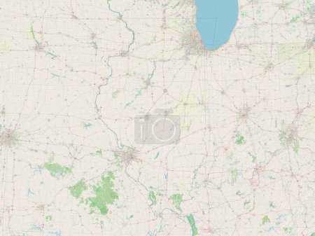 Photo for Illinois, state of United States of America. Open Street Map - Royalty Free Image