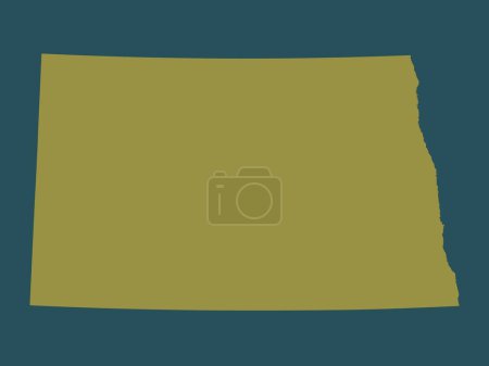 Photo for North Dakota, state of United States of America. Solid color shape - Royalty Free Image