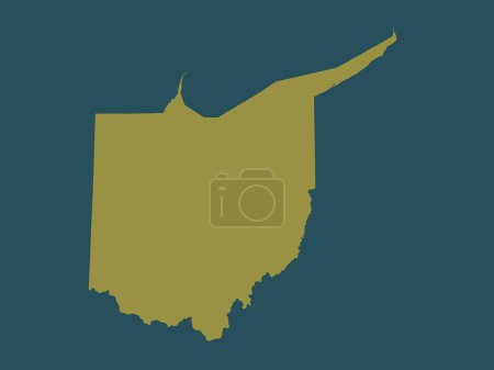 Foto de Ohio, estado de los Estados Unidos de América. Forma de color sólido - Imagen libre de derechos