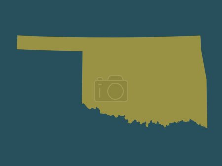 Foto de Oklahoma, estado de los Estados Unidos de América. Forma de color sólido - Imagen libre de derechos