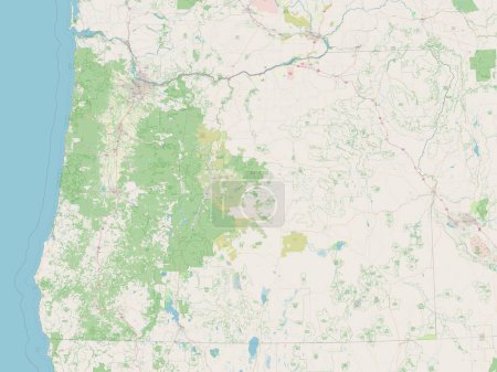Foto de Oregon, estado de los Estados Unidos de América. Mapa de calle abierto - Imagen libre de derechos