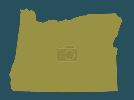 Foto de Oregon, estado de los Estados Unidos de América. Forma de color sólido - Imagen libre de derechos