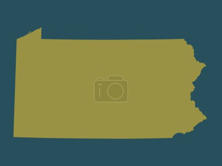 Photo for Pennsylvania, state of United States of America. Solid color shape - Royalty Free Image