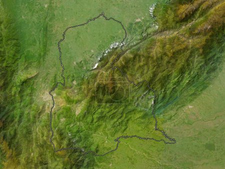 Tachira, estado de Venezuela. Mapa satelital de baja resolución