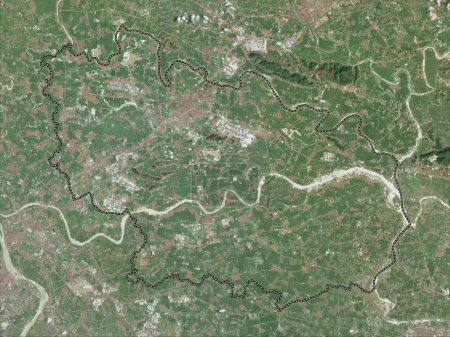 Foto de Bac Ninh, provincia de Vietnam. Mapa satelital de baja resolución - Imagen libre de derechos