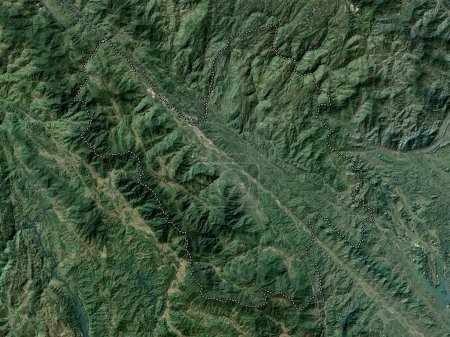 Photo for Lao Cai, province of Vietnam. Low resolution satellite map - Royalty Free Image