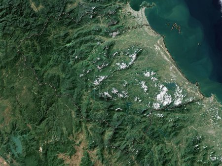 Foto de Quang Nam, provincia de Vietnam. Mapa satelital de baja resolución - Imagen libre de derechos
