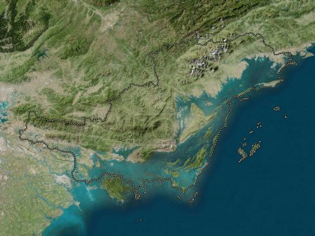 Photo for Quang Ninh, province of Vietnam. High resolution satellite map - Royalty Free Image
