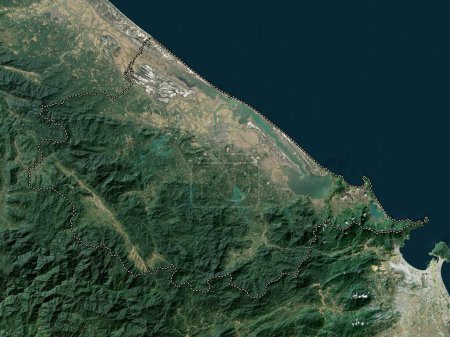 Photo for Thua Thien - Hue, province of Vietnam. Low resolution satellite map - Royalty Free Image