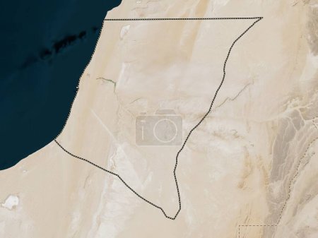 Téléchargez les photos : Laayoune-Sakia El Hamra, province du Sahara Occidental. Carte satellite basse résolution - en image libre de droit