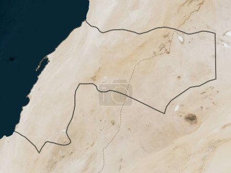 Téléchargez les photos : Dakhla-Oued Ed-Dahab, province du Sahara Occidental. Carte satellite basse résolution - en image libre de droit