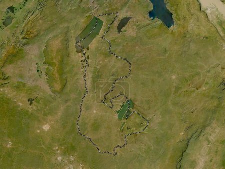 Foto de Luapula, provincia de Zambia. Mapa satelital de baja resolución - Imagen libre de derechos