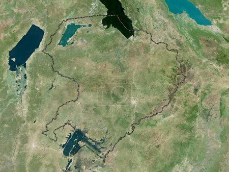 Foto de Norte, región de Zambia. Mapa de satélite de alta resolución - Imagen libre de derechos