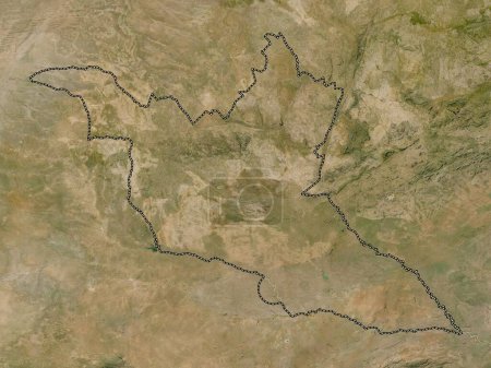 Foto de Matabeleland Sur, provincia de Zimbabwe. Mapa satelital de baja resolución - Imagen libre de derechos