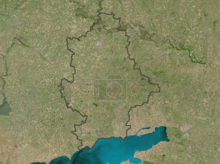 Téléchargez les photos : Donet'k, région d'Ukraine. Carte satellite basse résolution - en image libre de droit