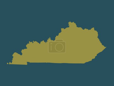 Photo for Kentucky, state of United States of America. Solid color shape - Royalty Free Image