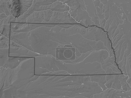 Téléchargez les photos : Nebraska, État des États-Unis d'Amérique. Carte d'altitude de Bilevel avec lacs et rivières - en image libre de droit