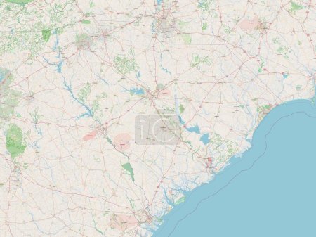 Photo for South Carolina, state of United States of America. Open Street Map - Royalty Free Image