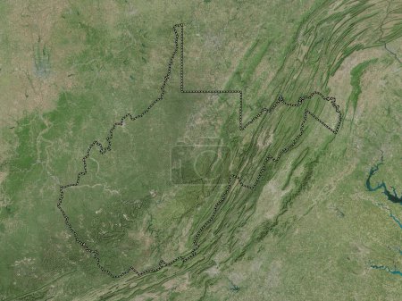 Foto de Virginia Occidental, estado de los Estados Unidos de América. Mapa de satélite de alta resolución - Imagen libre de derechos