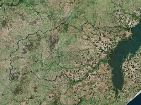 Foto de Treinta y Tres, departamento de Uruguay. Mapa de satélite de alta resolución - Imagen libre de derechos